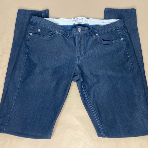 Lands' End Canvas 1963 super slim fit size 9 jeans in dark blue like new! - Picture 12 of 16